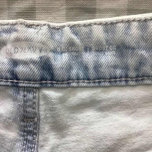 Jeans shorts Old Navy stretchy jeans high waisted shorts bleached size 16 - Picture 4 of 10